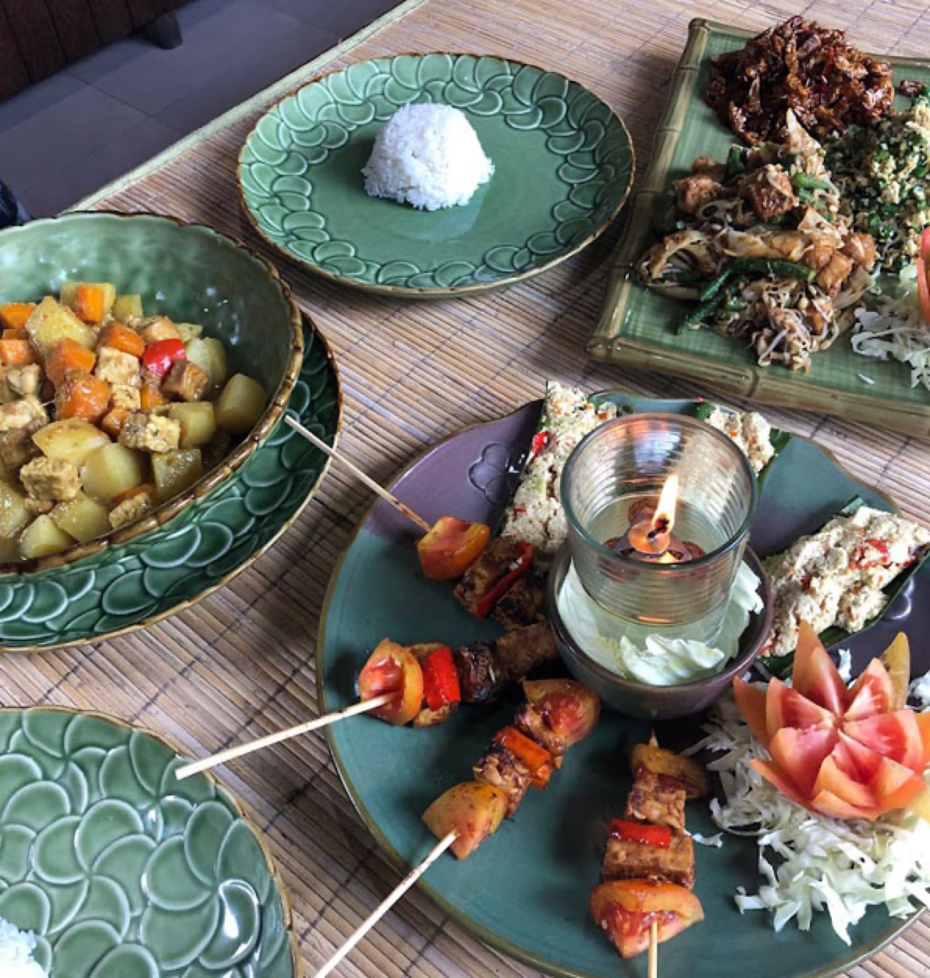 Balinese dishes cooked in the class