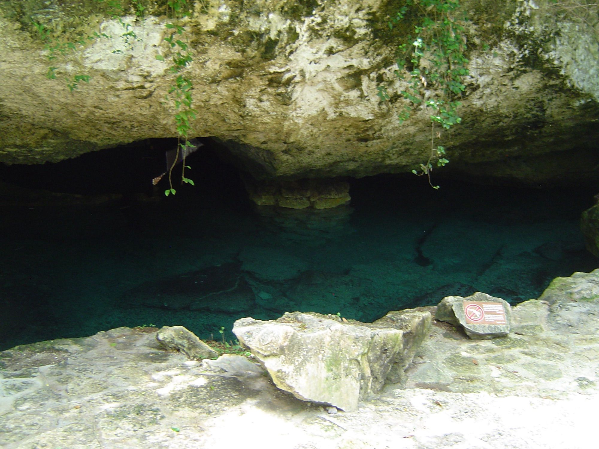 Entrance to one of Xcaret's underground rivers