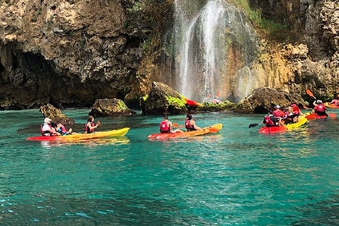 Kayak the Maro cliffs and waterfall, Nerja