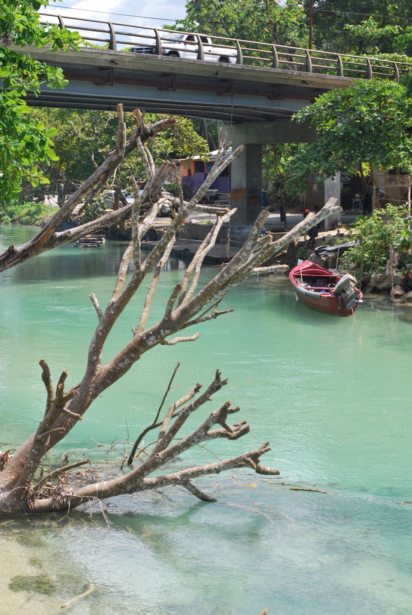 Clear water where the White River meets the sea