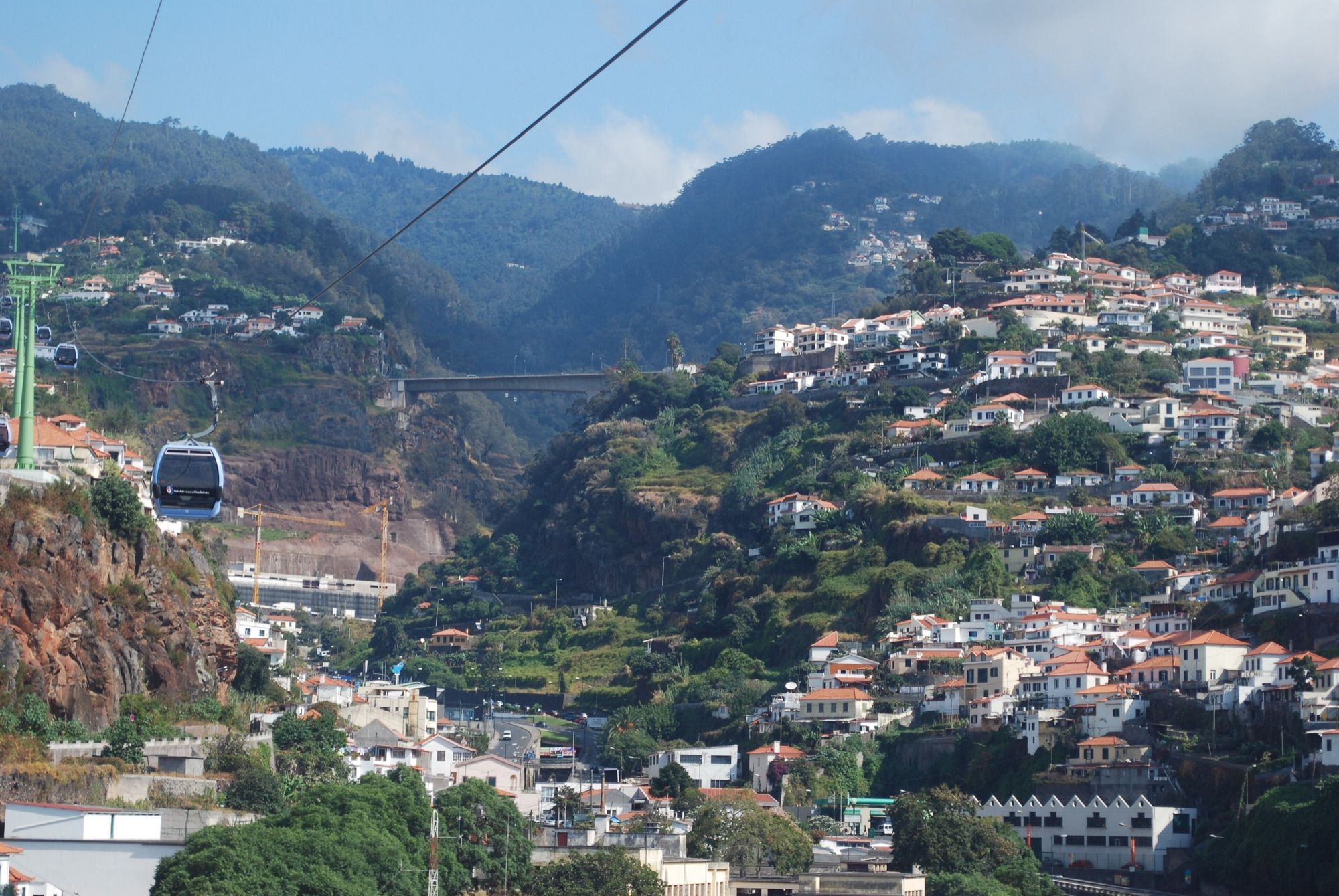 The Funchal–Monte cable car climbing above the city