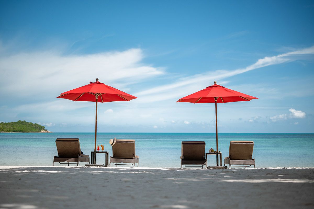 Loungers on Chaweng Beach