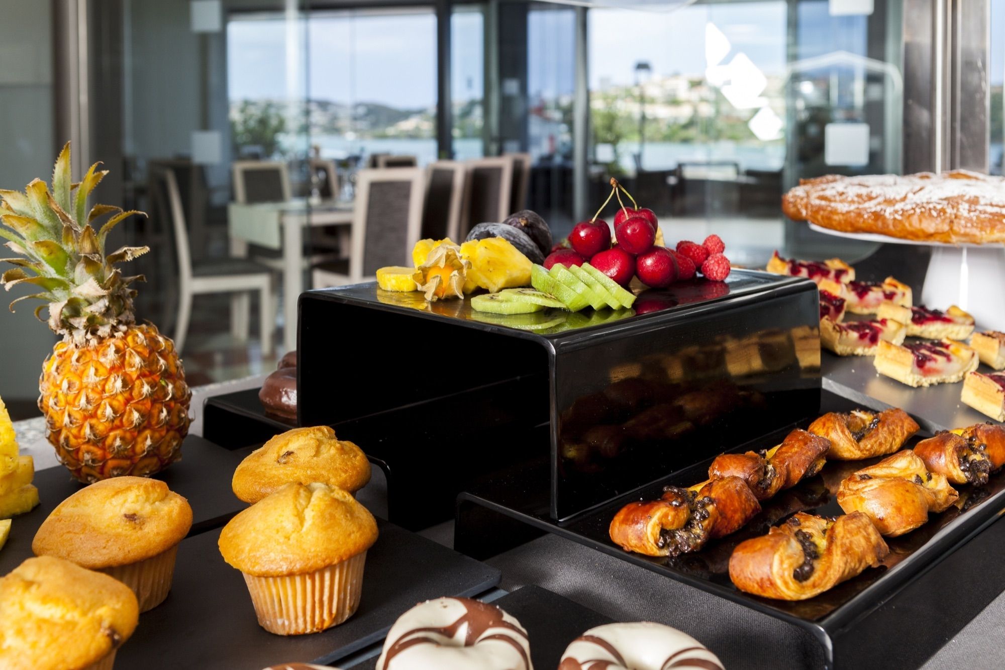 Breakfast pastries and fruit at the Sa Cuina buffet