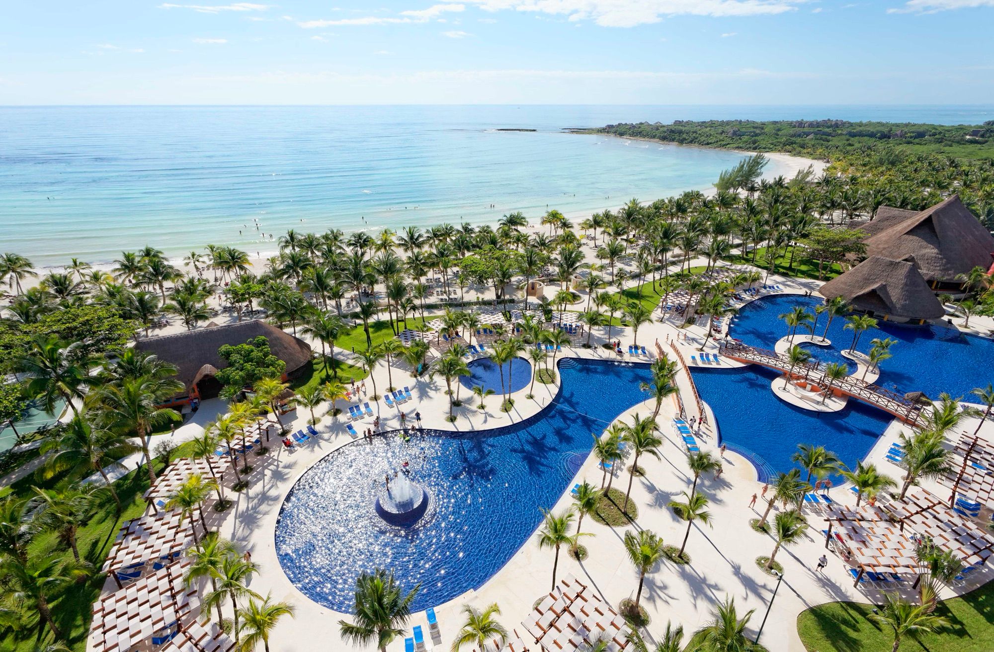 Pools and gardens running down to the sea