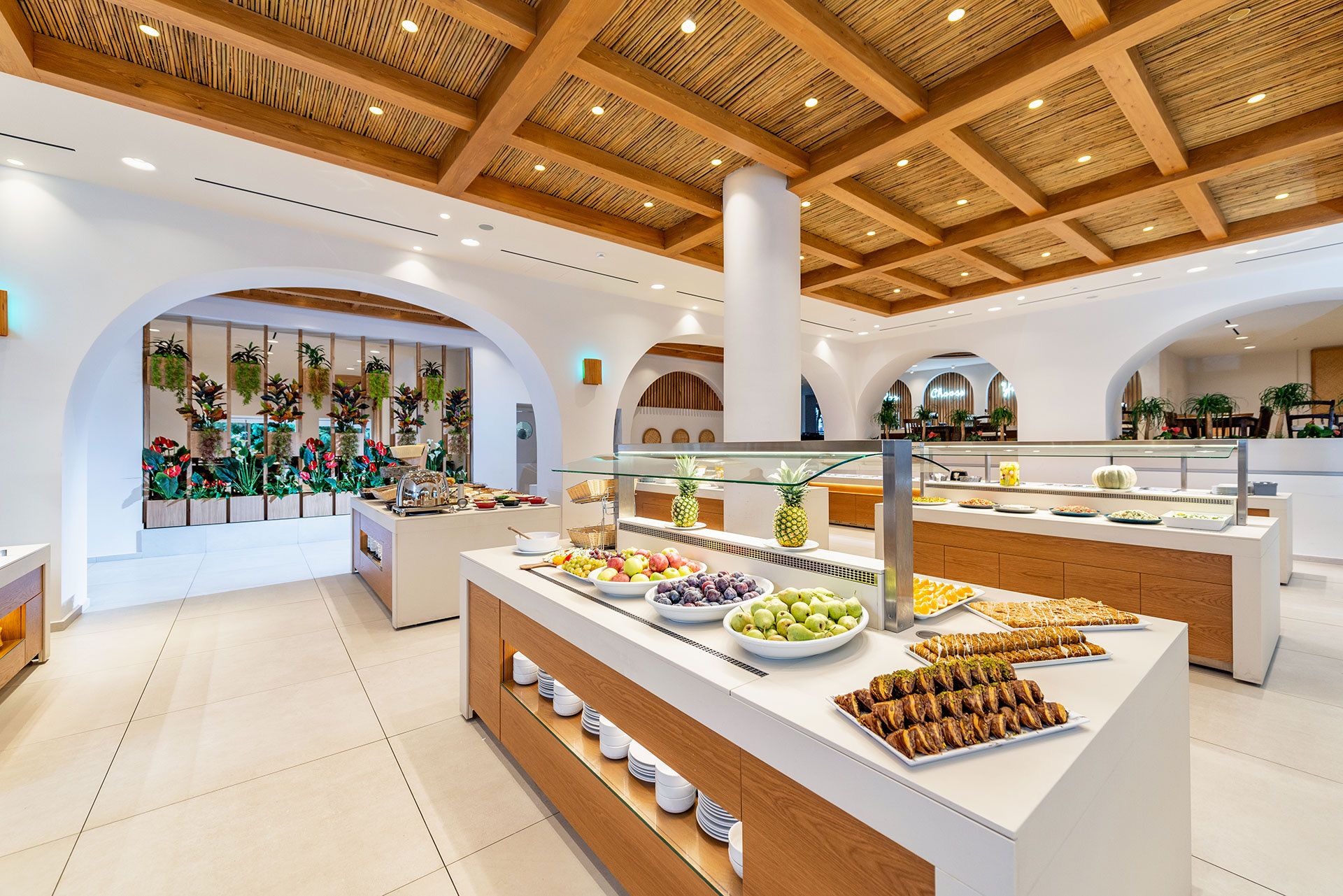 Buffet in the main restaurant