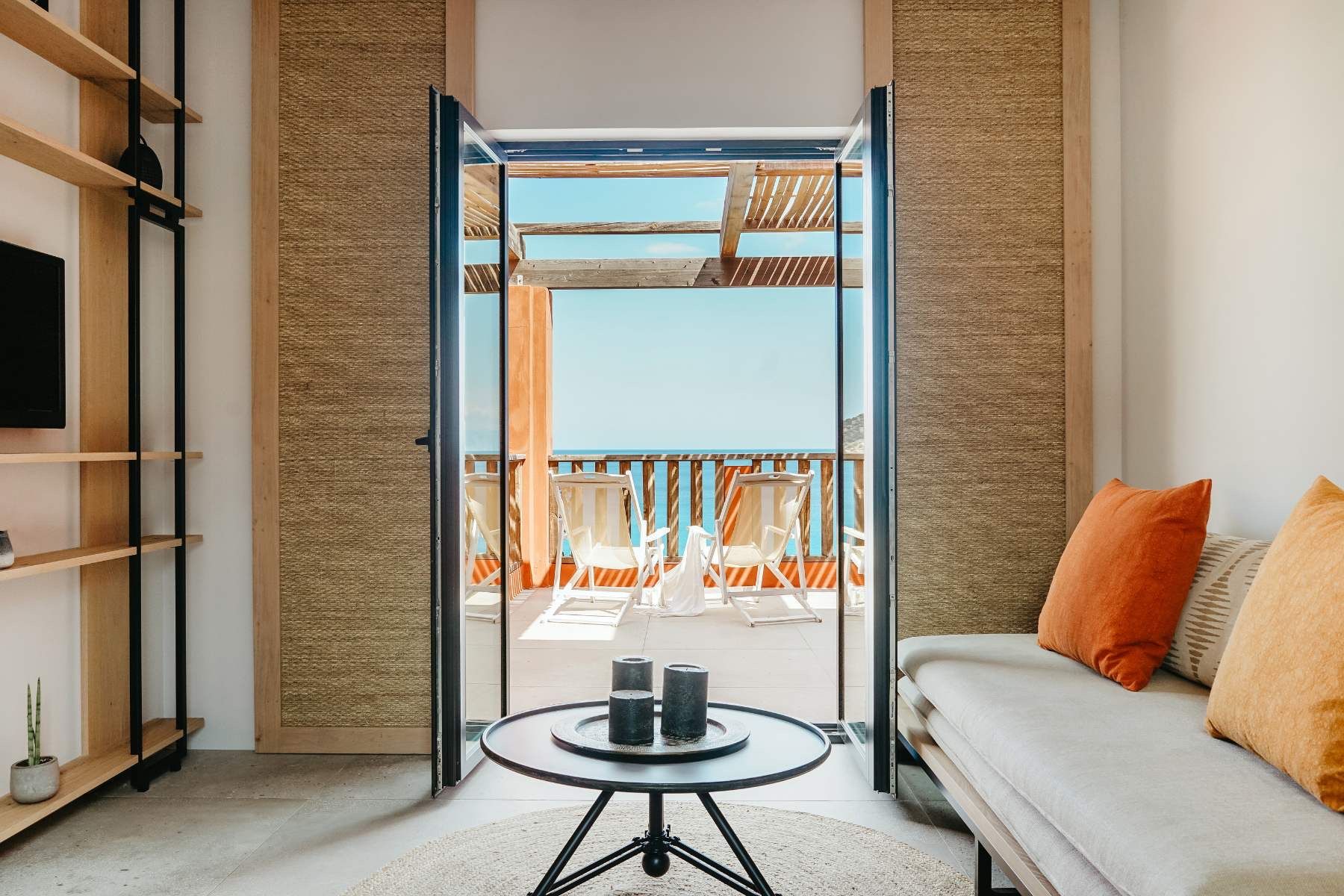 Family suite opening onto a sea-view terrace