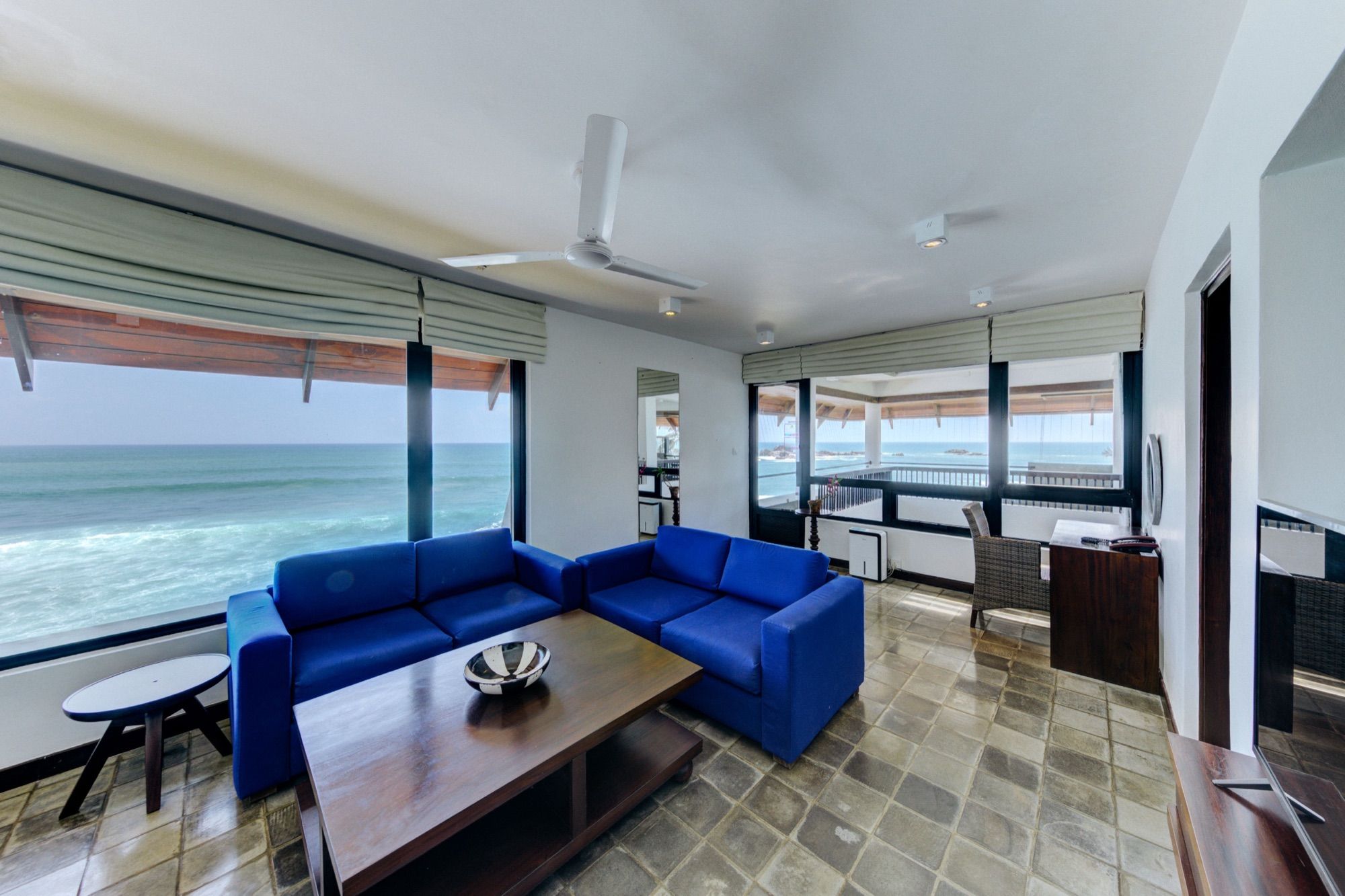 Suite lounge with sea views