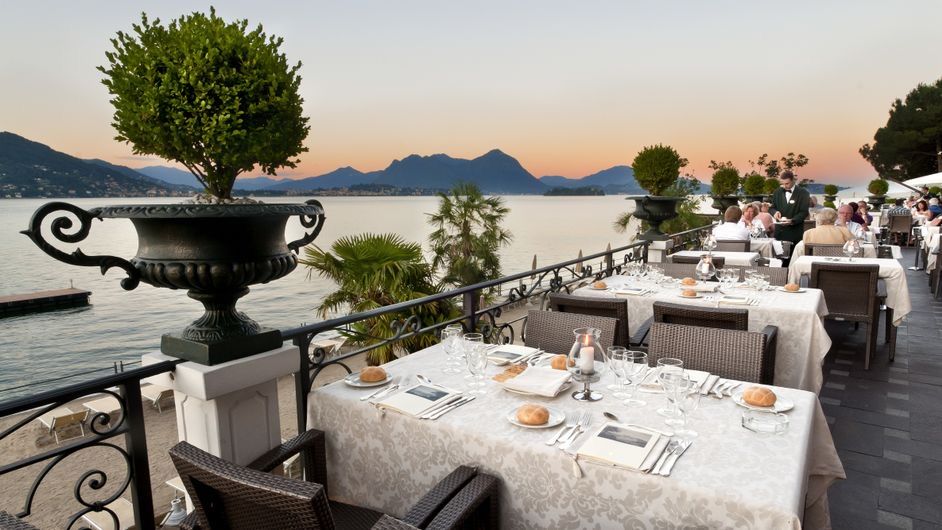 Restaurant terrace over the lake