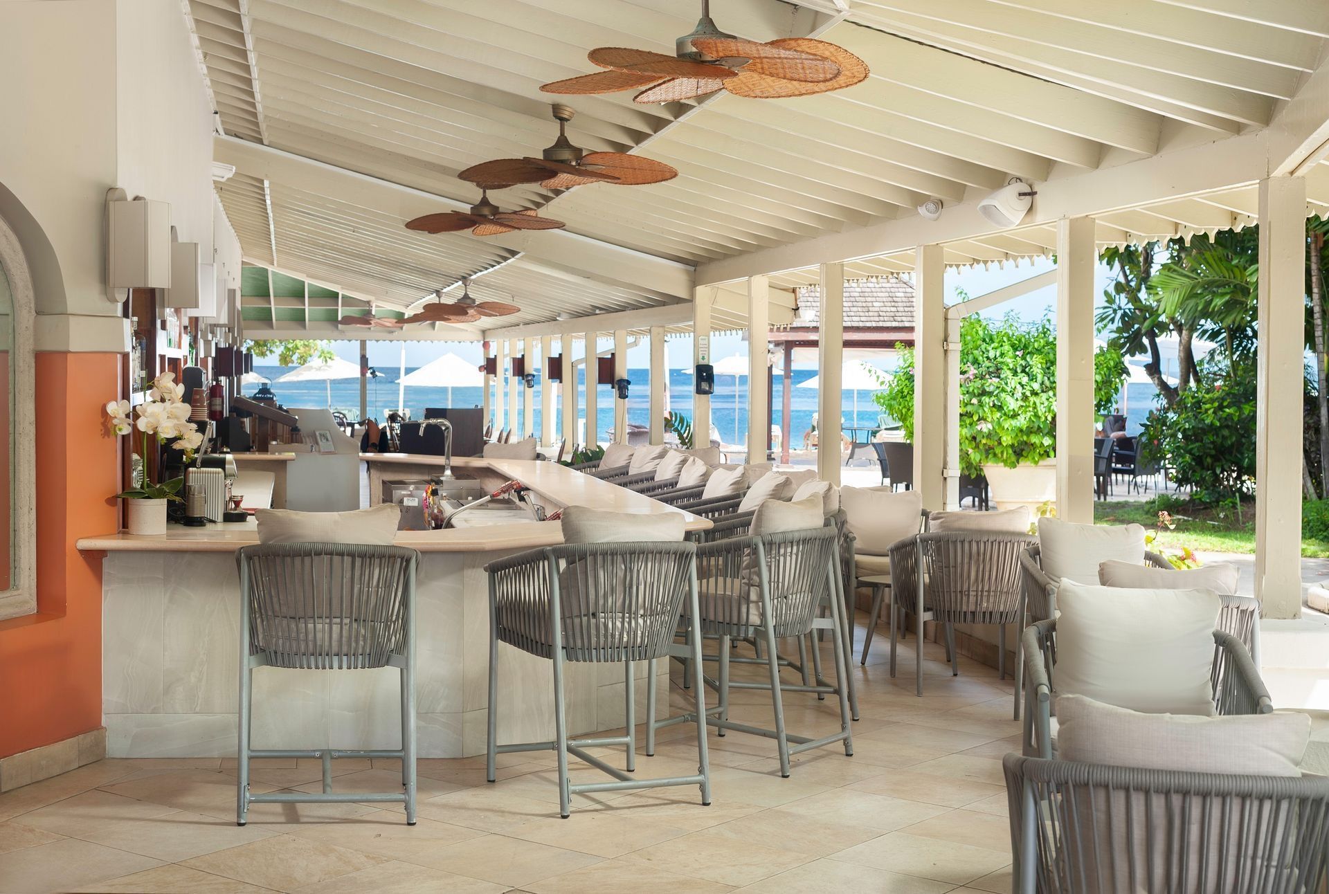 Open-sided dining room at Julian's Restaurant