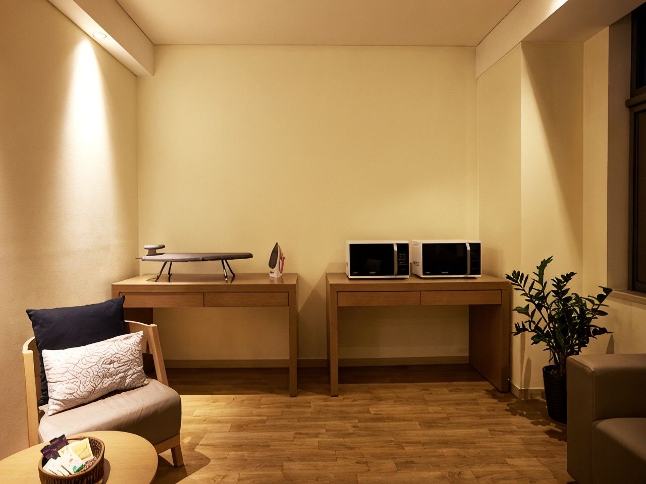 Business corner with desks and computers