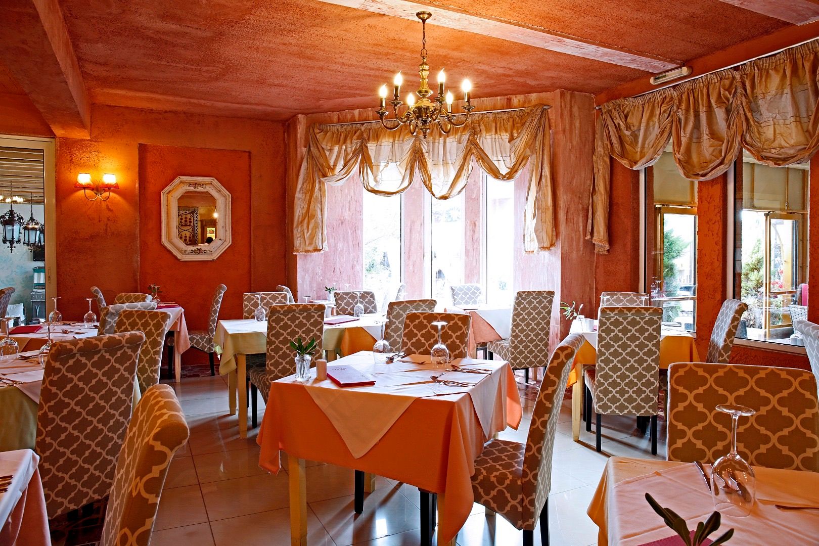 The hotel restaurant