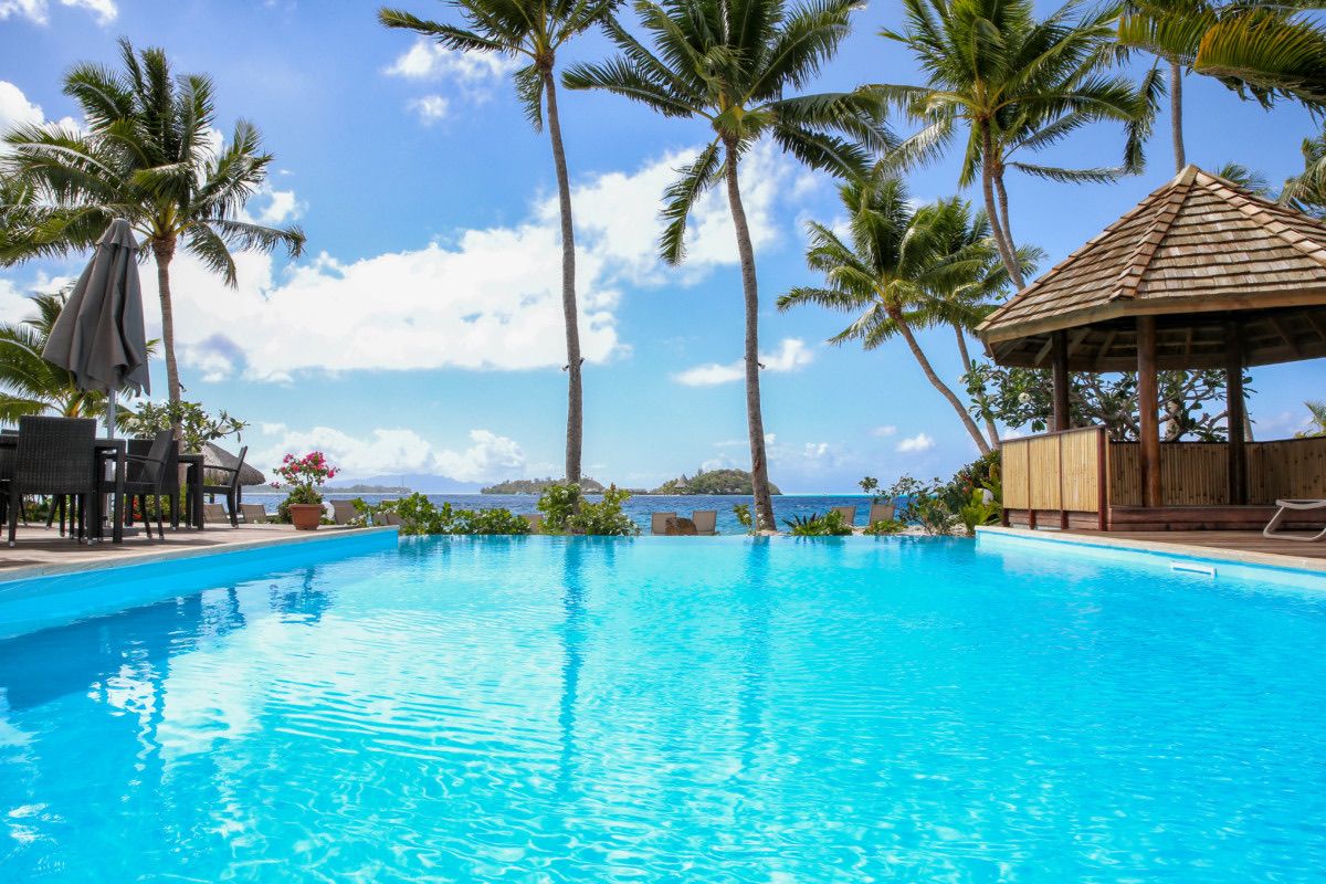 Pool and lagoon view