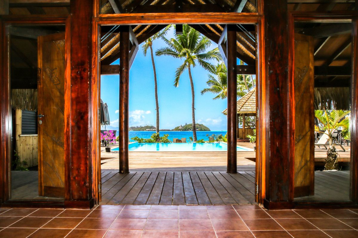 Timber entrance opening onto the beach