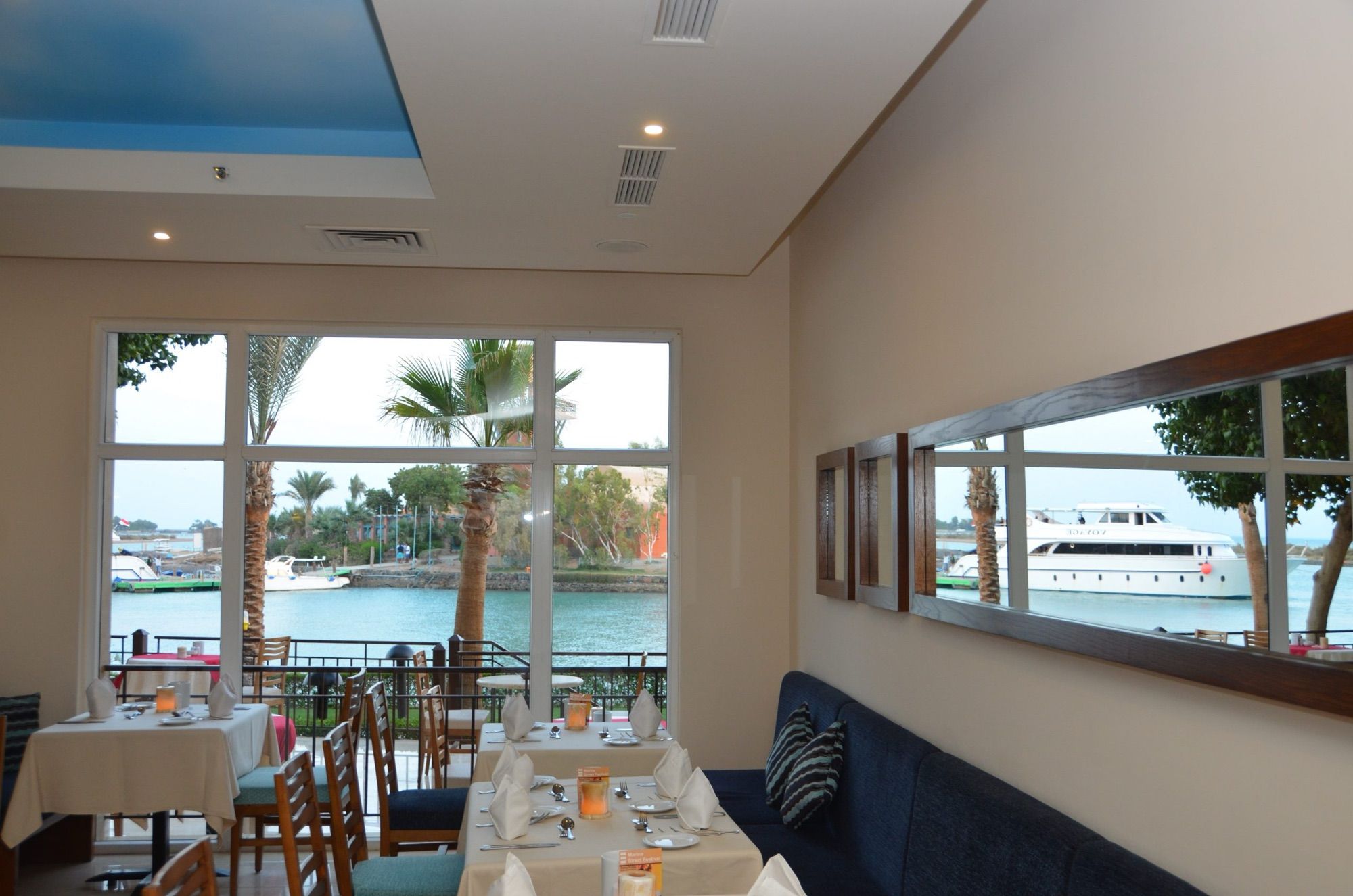 Oceana restaurant with marina views at Ocean View