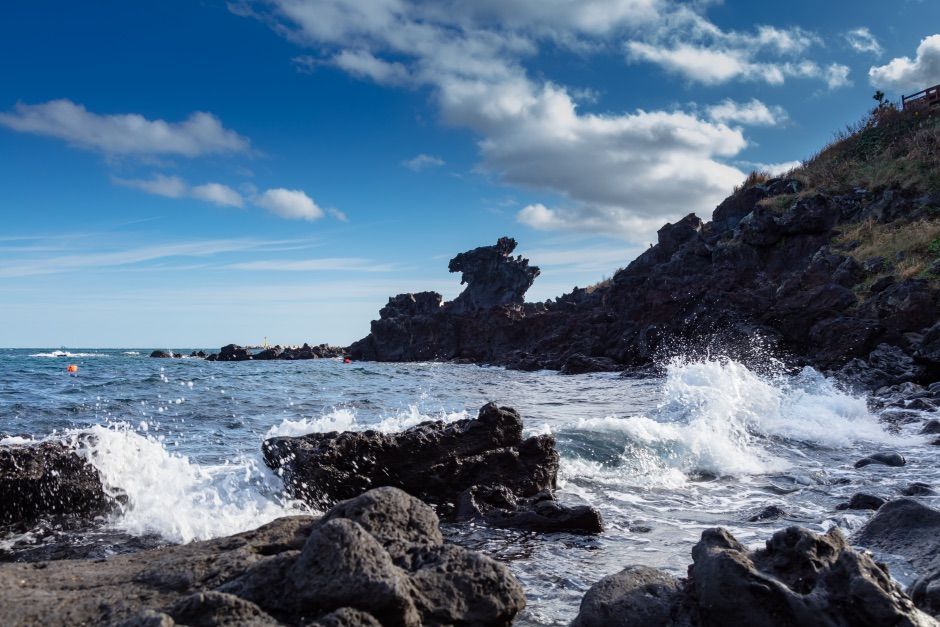 Yongduam, the Dragon Head Rock, on Jeju's northern coast