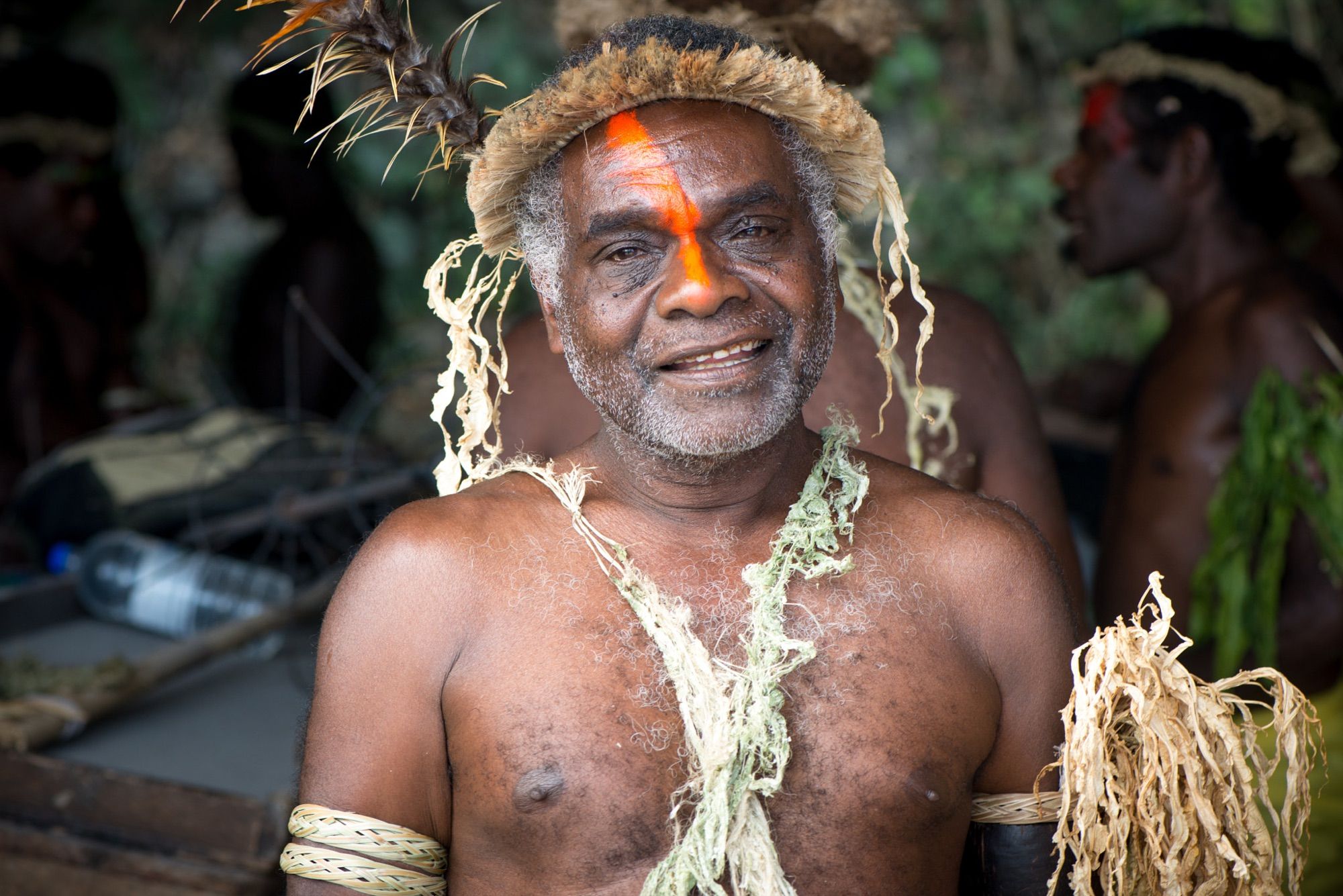 A Tanna chief in ceremonial paint
