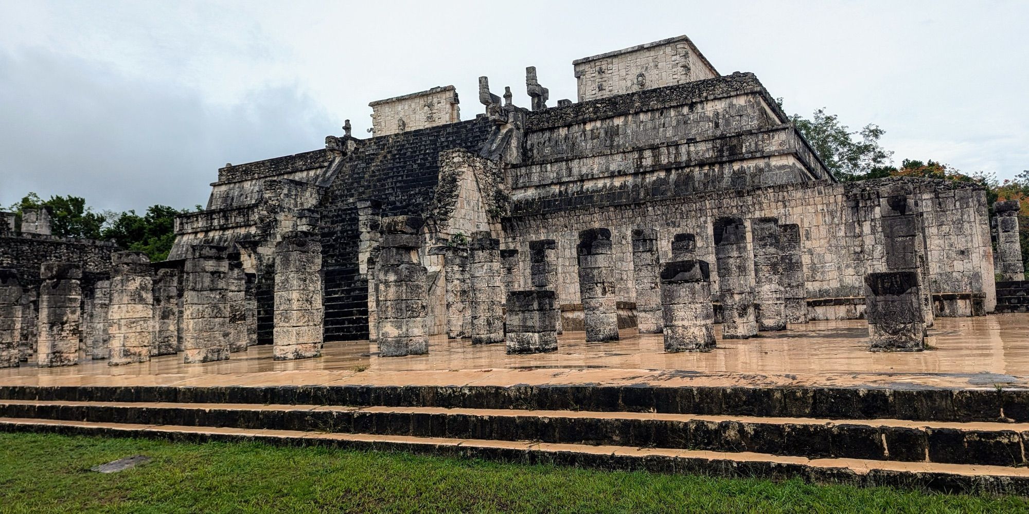 The Temple of the Warriors and its columns at Chichén Itzá
