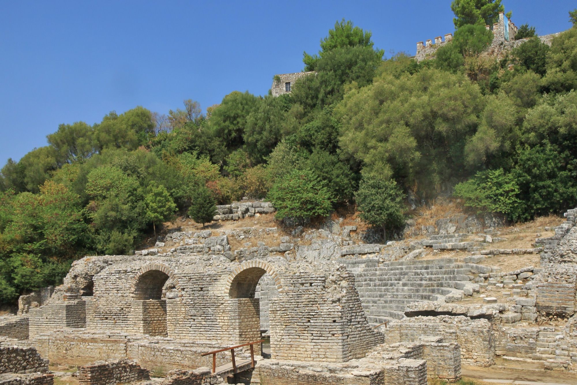 Theatre ruins below the Butrint acropolis