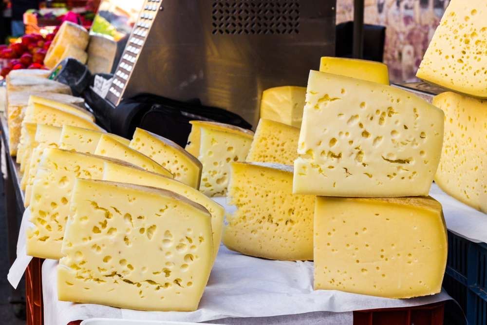 Cretan cheeses at a tasting stop