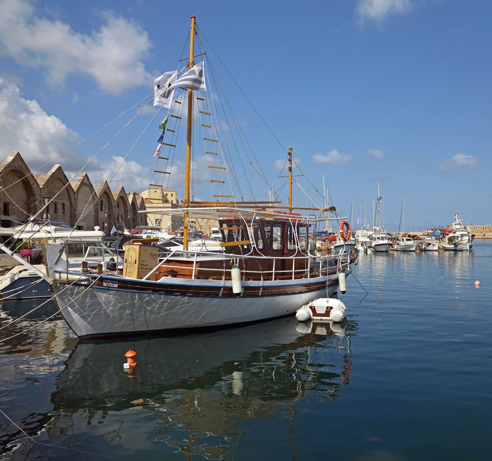 Chania's Venetian harbour and shipyards