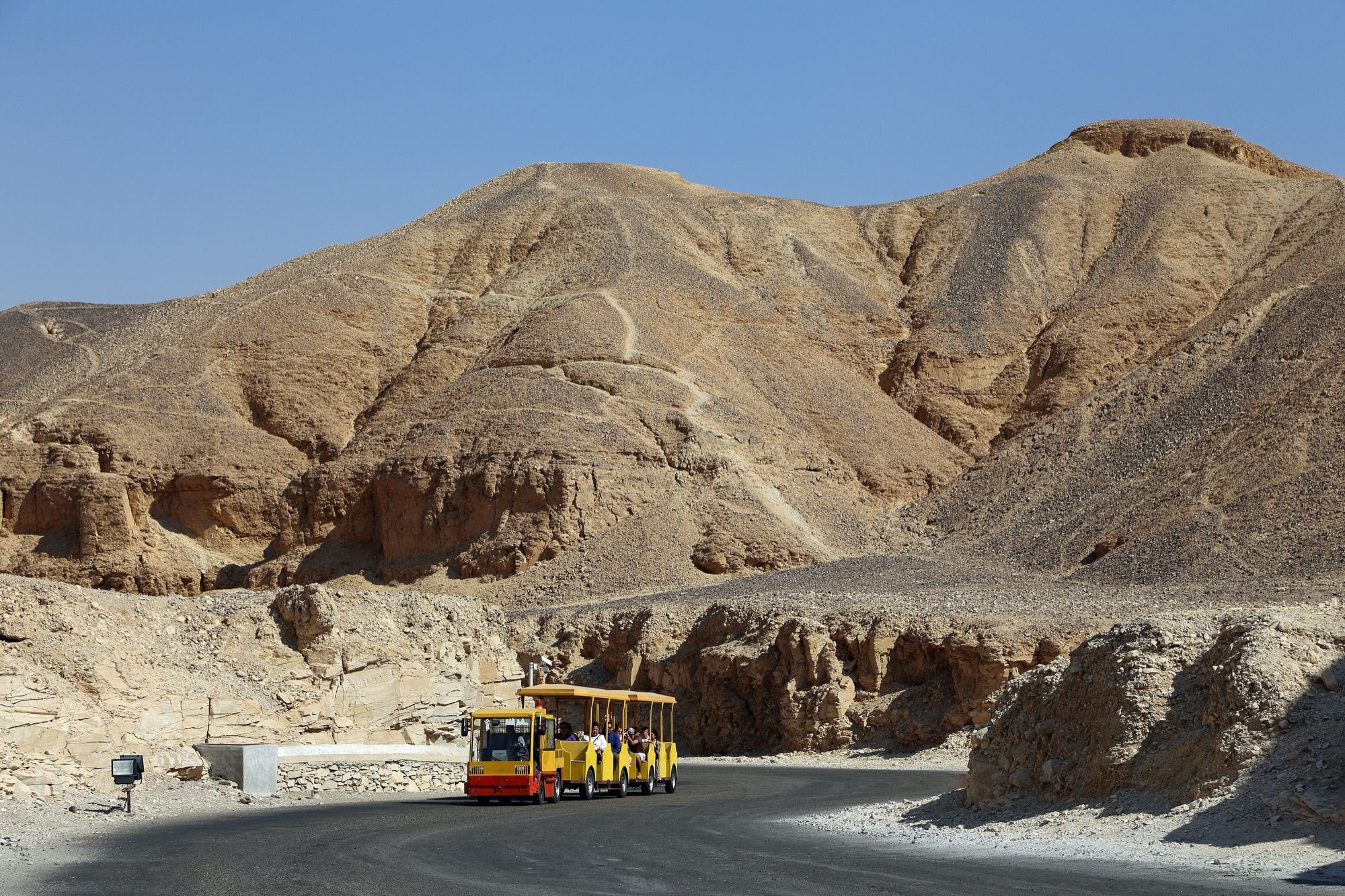 Entrance road and hills of the Valley of the Kings