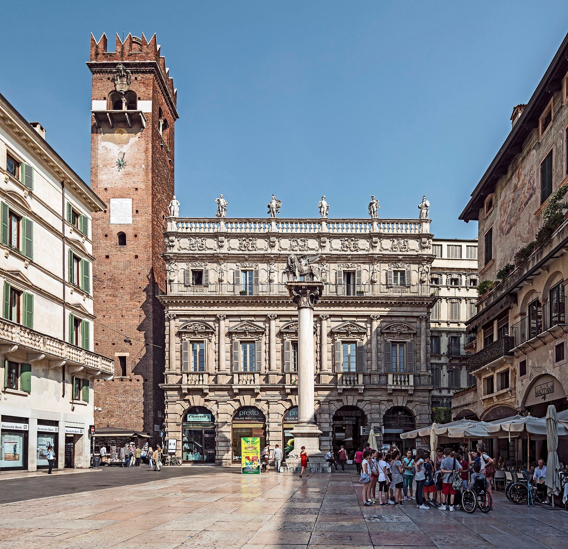 Piazza delle Erbe and Palazzo Maffei