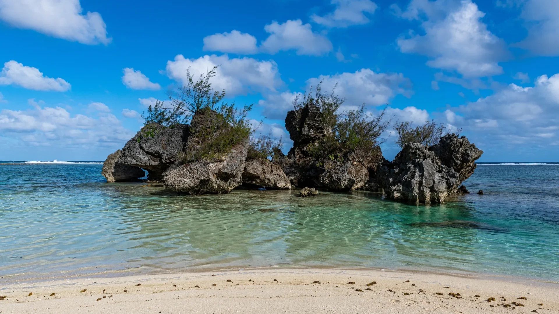 Limestone rocks at Naairoa beach